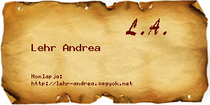Lehr Andrea névjegykártya