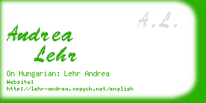 andrea lehr business card